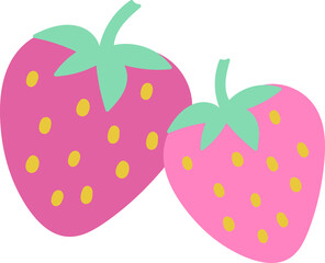 Strawberry y2k style vector