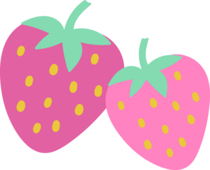 Strawberry y2k style vector