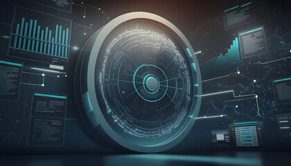 Obraz premium Future Technology Big Data Concept Background - Generative AI