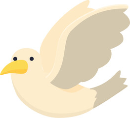 Fly bird icon cartoon vector. Sea gull. Beach animal