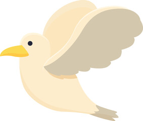 Seagull pet icon cartoon vector. Marine bird. Sea fly