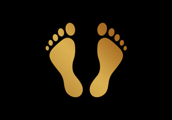 gold adult footprints