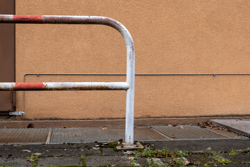 a railing to close off the side of a road