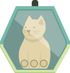 Pet travel icon cartoon vector. Cat cage. Animal box