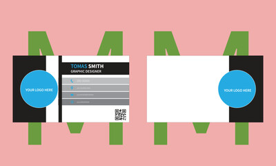  creative and modern easy business card design template design flat creative abstract vector