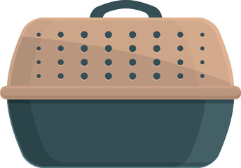 Pet box icon cartoon vector. Animal case. Carry case