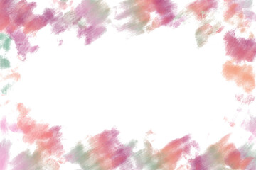 digital gemalter bunter abstrakter Rand weißer Hintergrund Freiraum