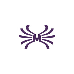 Letter M Spider Logo
