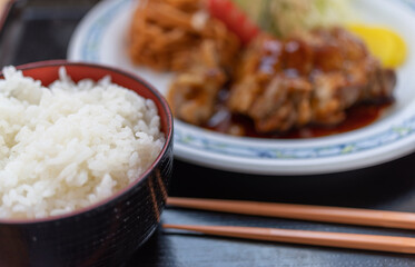 美味しそうな鶏肉の照り焼き