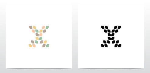 Leaves Leaf Letter Logo Design X