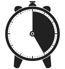 Wecker oder Stoppuhr zeigt 25 Minuten oder 25 Sekunden oder 5 Stunden