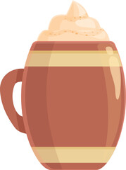 Spice drink icon cartoon vector. Pumpkin latte. Cute cream