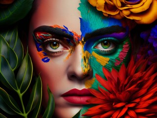 Frida calo colour face