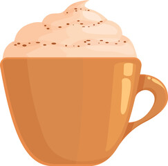 Cream spice coffee icon cartoon vector. Drink cup. Food dessert