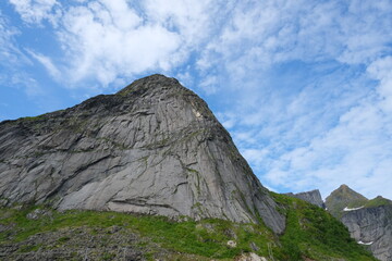 Obraz na płótnie Canvas Rock in the sky, rocky texture in the sky, natural background