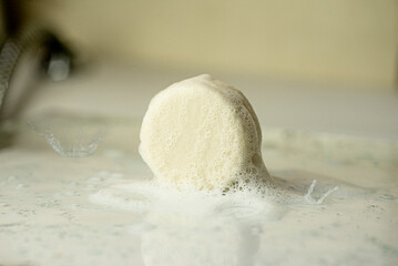 natural cosmetics. hair soap. hard shampoo
