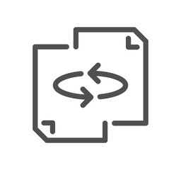 Documents related icon outline and linear vector.