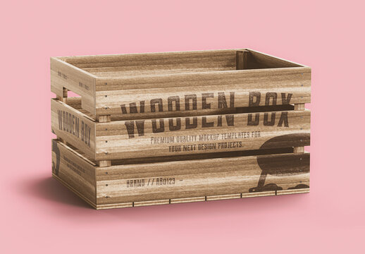 Wooden Box Mockup