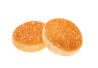 hamburger buns isolated