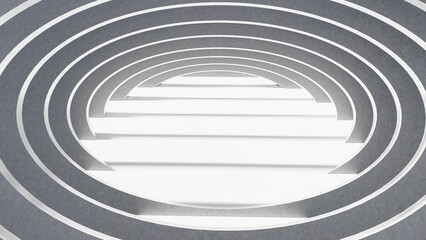 Obraz premium Abstract background round stripes pattern in design 3d render
