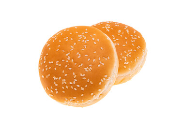 hamburger buns isolated