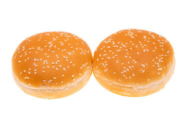 hamburger buns isolated