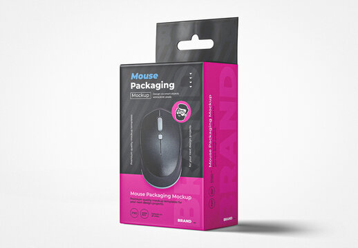 Mouse Box Packaging Mockup