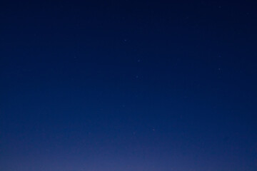 Milky Way stars and constellations on evening sky.