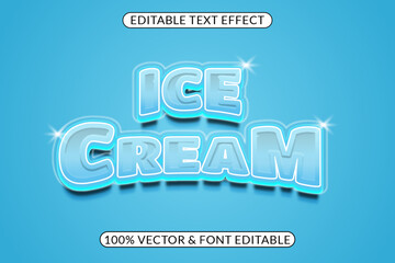 Easily Editable Ice Cream text effect