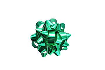 Mini metallic rosette in green