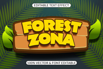 Editable Forest Zona text effect