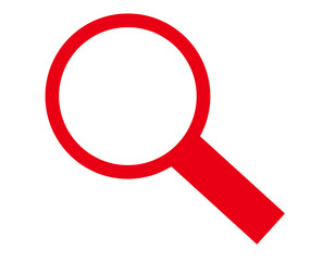 赤い虫眼鏡　アイコン