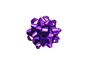 Mini metallic rosette in violet