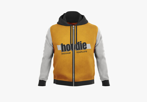 Zip Up Hoodie Mockup 