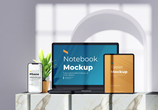 UI Devices Scene Mockup