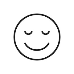 Calm emotion icon, isolated vector pictogram. Happy mood concept.