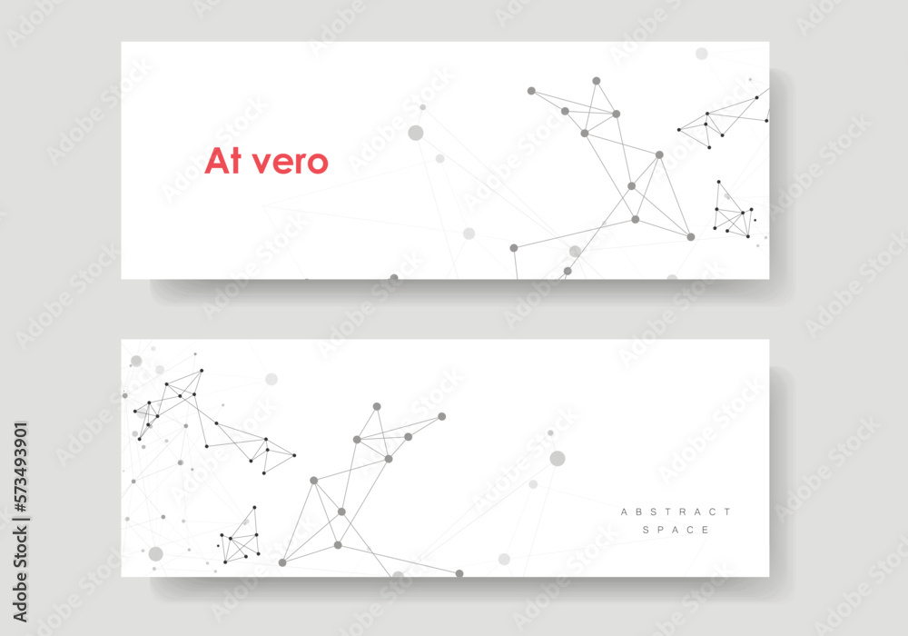 Poster Abstract network design. Vector geometric connect molecule background