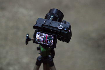 the process of filming a turbo car green on a black camera a mechanic disassembles an old dirty car...