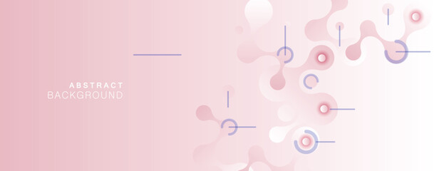 Abstract design with geometric connect molecule. Banner background