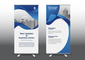RollUp template vector illustration, Designed for style applied to the expo. Publicity banners, business model vertical.	