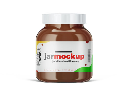 Chocolate Cream Jar Mockup