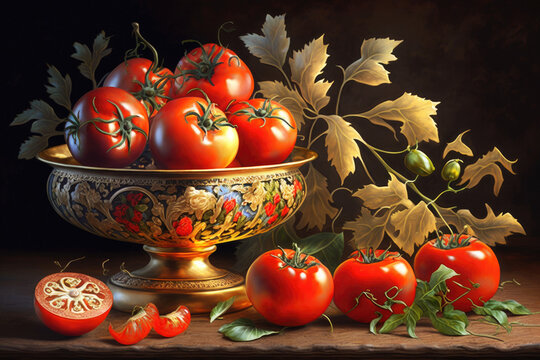 tomatoes painting ai generative