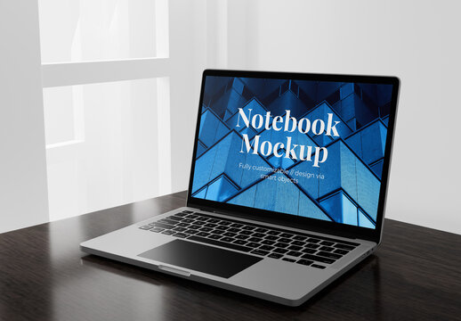 Realistic Modern Smart Device Laptop Mockup