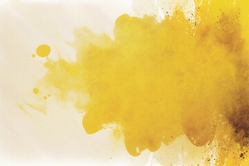 Abstract yellow watercolour background. AI generated 