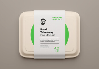 White Takeaway Food Container Mockup