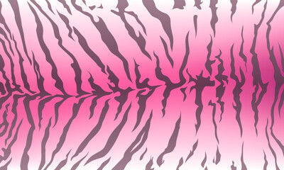 Tiger pattern design, vector pink illustration for girls background. Texture print - 573496957