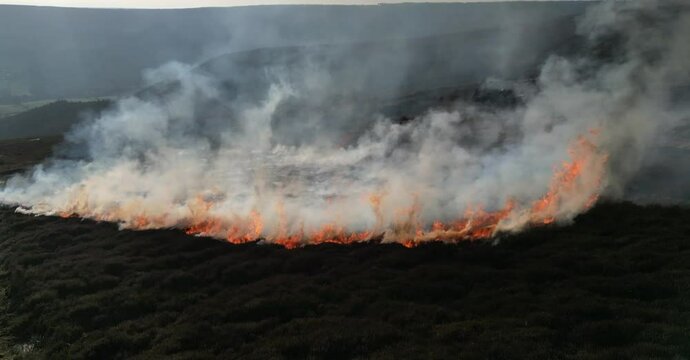 rural wildfire burning up crops, global emergency