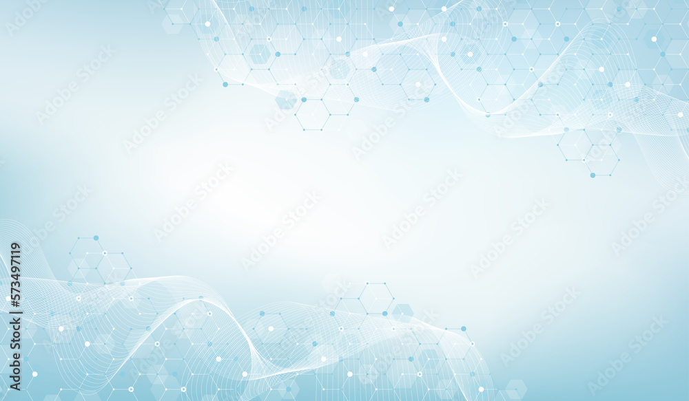 Aufkleber health care and medical pattern innovation concept science background design. abstract geometric hex