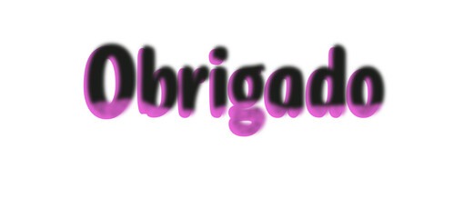 obrigado - thank you written in Portuguese - black and Pink color -  - image, poster, placard, banner, postcard, card.  png portugal
