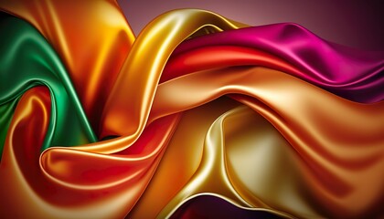 abstract background with colorfull waves (Generative AI)